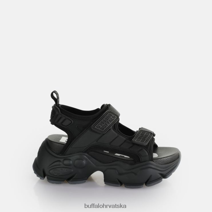 crno Buffalo binary track sandala s platformom veganska |sandale TDD6T80